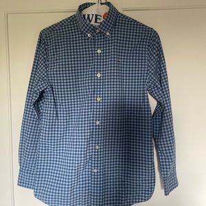 Boy’s Vineyard Vines Whale Button Down Shirt Size 12-14 100% Nylon